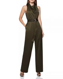 REISS Milo Sleeveless Belted Jumpsuit Women - Bloomingdale s at Bloomingdales